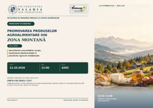 Workshop studentesc – Promovarea produselor agroalimentare din zona montana